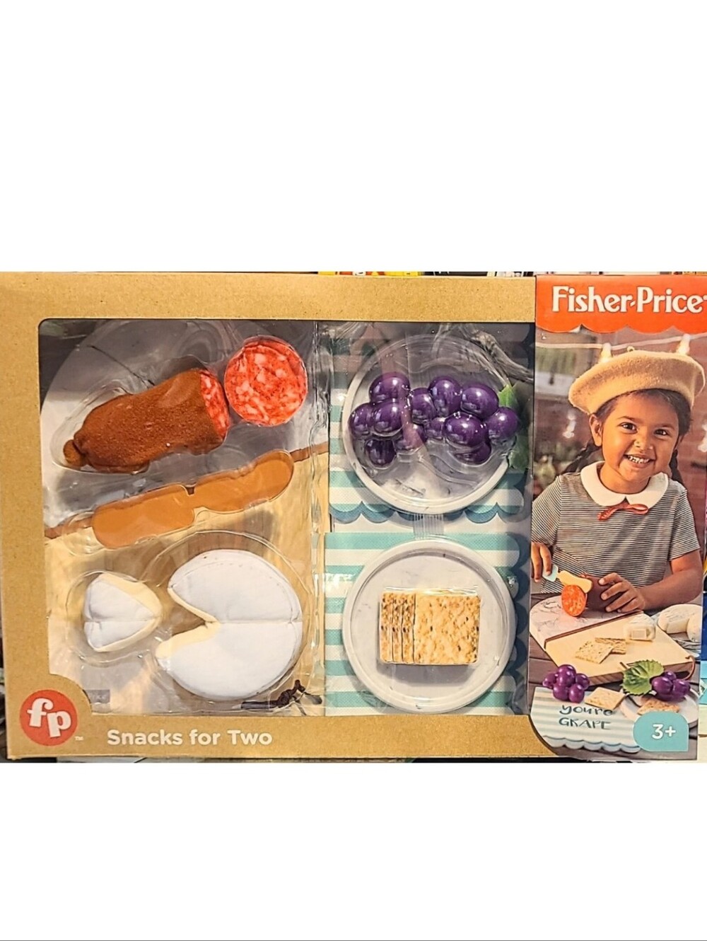 Fisher Price Fun With Food CHARCUTERIE BOARD play Cook Cheese Crackers Meat